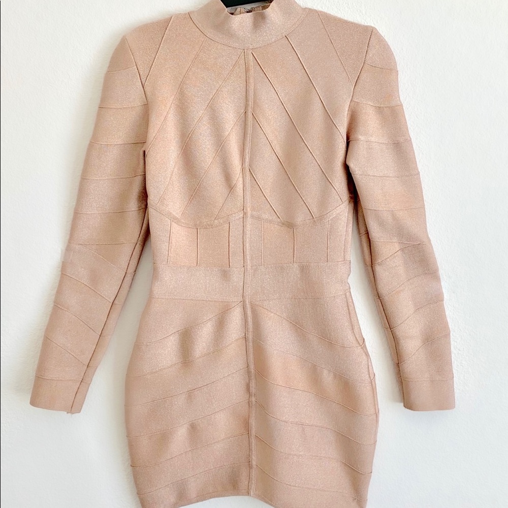 House of CB Lurex Panelled Bandage “Navaz” Dress